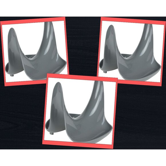 Hutzler Pot Lid Stand With Spoon Rest BPA Free Plastic Dishwasher Safe Gray - Picture 1 of 3